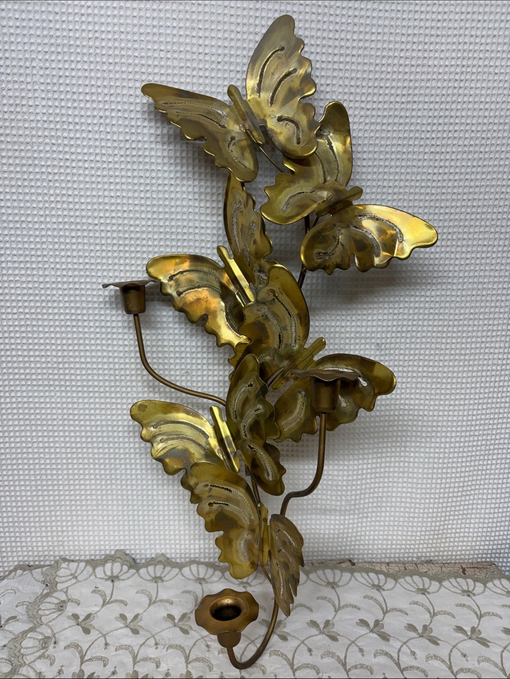 Home interior triple candlestick, sconce